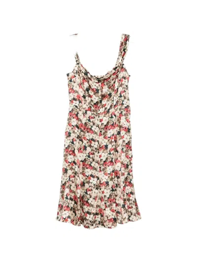Doen Donielle Floral-print Midi Dress In Neutrals