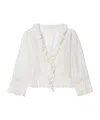 Doen Eldoris Lace-trimmed Pintucked Organic Cotton-voile Blouse In White