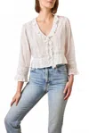Doen Eldoris Lace-trimmed Pintucked Organic Cotton-voile Blouse In Neutral