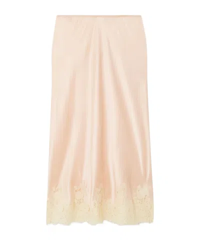 Doen Elowena Lace-trimmed Midi Skirt In Neutral