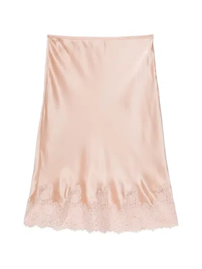 Doen Elowette Lace-trim Skirt In Pink