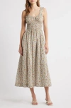 Doen Dôen Emmaretta Floral Pleated Cotton Voile Maxi Dress