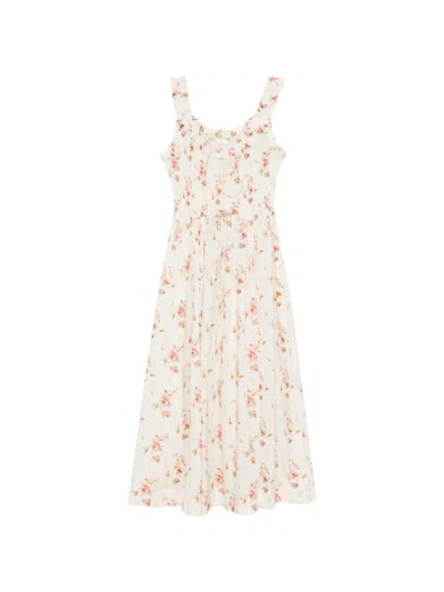 Doen Emmaretta Floral-print Midi Dress In Pink