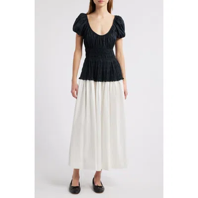 DOEN DÔEN ENYA PLEATED ORGANIC COTTON MAXI DRESS