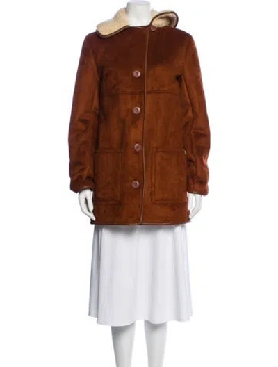 Pre-owned Doen Faux Fur Parka In Brown