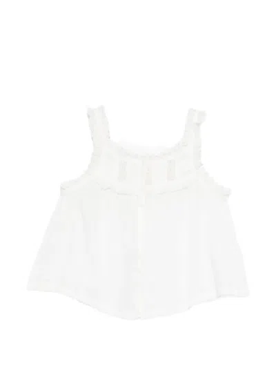 Doen Fidella Square-neck Sleeveless Top In White