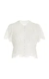 Doen Fleurance Scalloped Lace Top In White