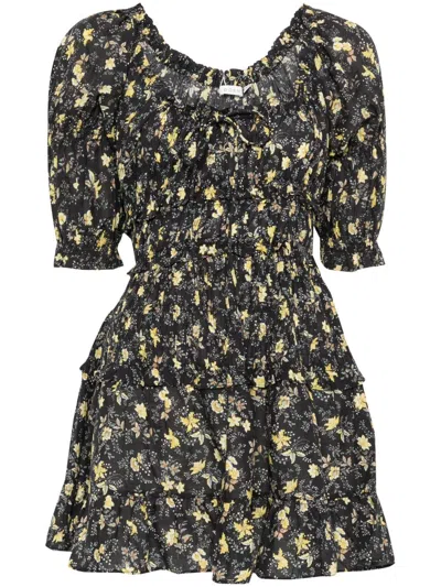 DOEN FLORAL MINIDRESS - WOMEN'S - VISCOSE/ORGANIC COTTON