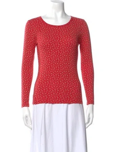 Pre-owned Doen Floral Print Crew Neck Top In Multi