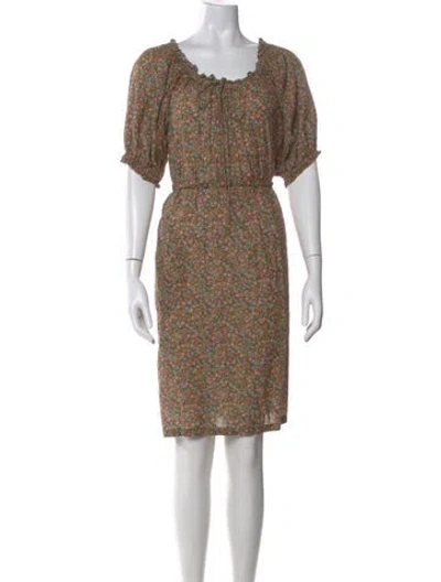 Pre-owned Doen Floral Print Knee-length Dress In Multi