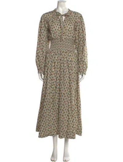 Pre-owned Doen Floral Print Long Dress