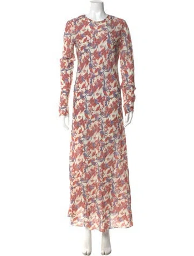 Pre-owned Doen Floral Print Long Dress In Multi