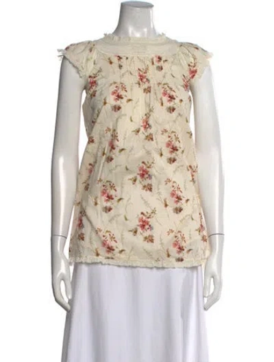 Pre-owned Doen Floral Print Long Dress W/ Tags In Neutrals