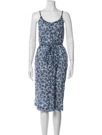 Pre-owned Doen Floral Print Midi Length Dress In Multi