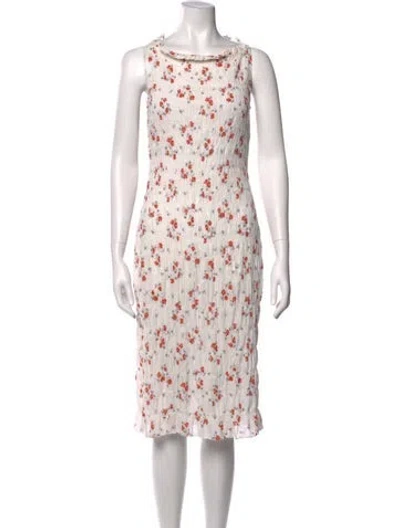 Pre-owned Doen Floral Print Midi Length Dress In Multi