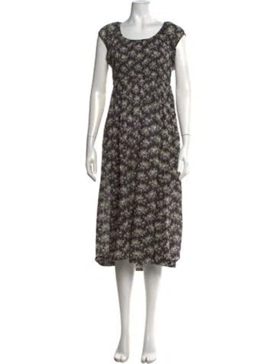 Pre-owned Doen Floral Print Midi Length Dress In Multicolor