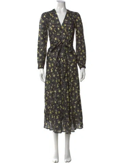 Pre-owned Doen Floral Print Midi Length Dress W/ Tags In Multi