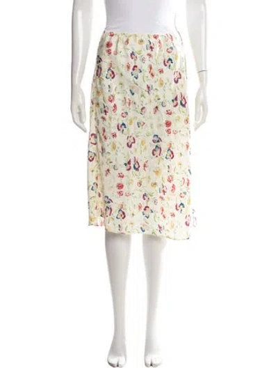 Pre-owned Doen Floral Print Midi Length Skirt W/ Tags In Multicolor