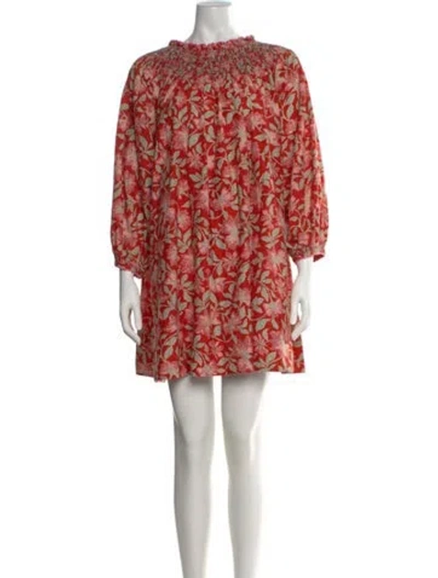 Pre-owned Doen Floral Print Mini Dress