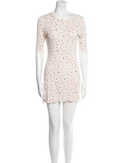 Pre-owned Doen Floral Print Mini Dress In Multi