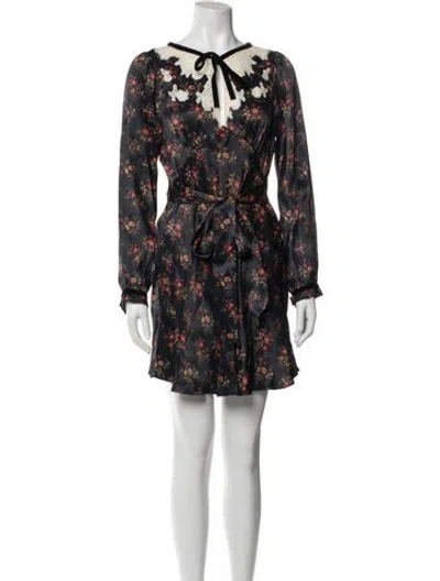 Pre-owned Doen Floral Print Mini Dress In Multi