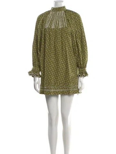 Pre-owned Doen Floral Print Mini Dress In Multi