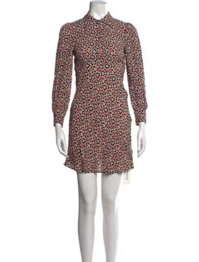 Pre-owned Doen Floral Print Mini Dress In Neutrals