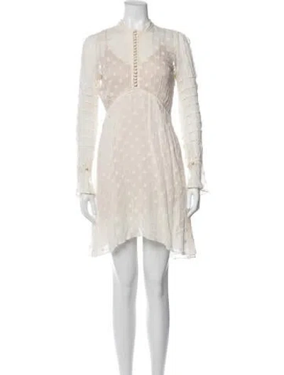 Pre-owned Doen Floral Print Mini Dress In Neutrals