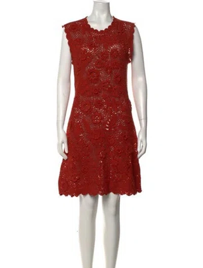 Pre-owned Doen Floral Print Mini Dress In Orange