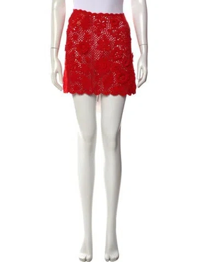 Pre-owned Doen Floral Print Mini Skirt W/ Tags In Pink