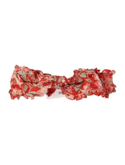 Pre-owned Doen Floral Print Top In Orange