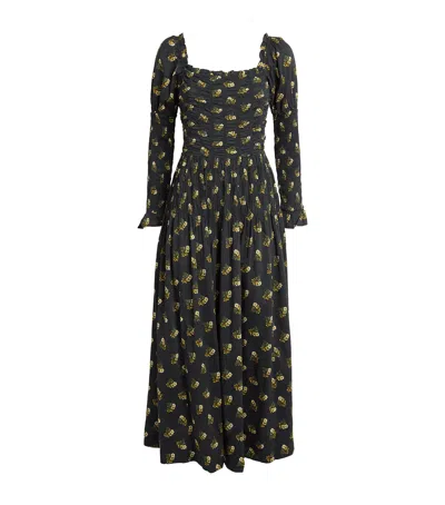 Doen Floral Wilmina Maxi Dress In Black