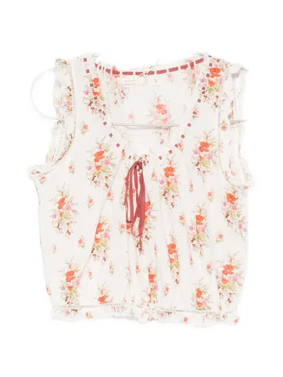 Doen Floral-print Blouse In White