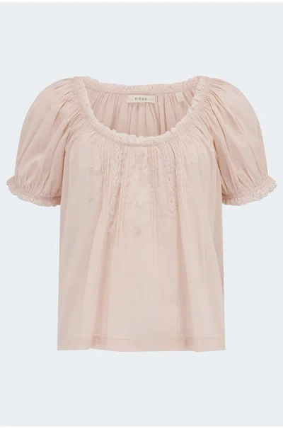 Doen Frederica Top In Blush In Pink