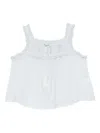 Doen Frill-trimmed Button Top In White