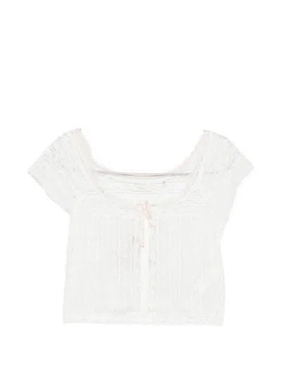 Doen Greta Lace-trim Top In White