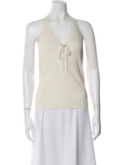 Pre-owned Doen Halterneck Sleeveless Top In Neutral