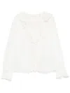 Doen Hardy Lace-trimmed Ruffled Pintucked Organic Cotton-voile Blouse In White