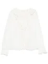 Doen Hardy Lace-trimmed Ruffled Pintucked Organic Cotton-voile Blouse In White