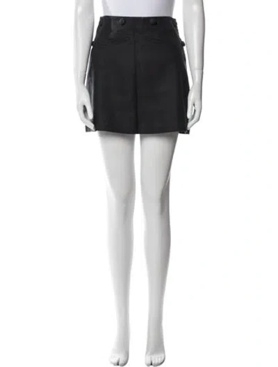 Pre-owned Doen Hemp Mini Skirt In Black