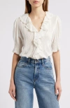 Doen Dôen Henri Organic Cotton Voile Top In Salt