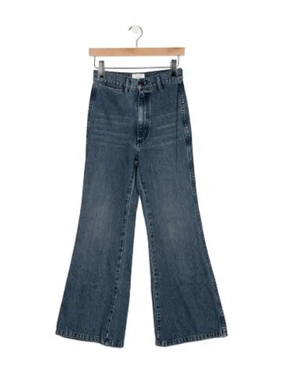 Pre-owned Doen High-rise Flared Jeans In Blue