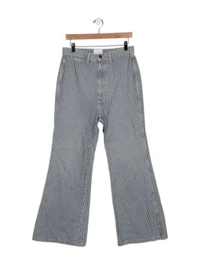 Pre-owned Doen High-rise Flared Jeans In Blue