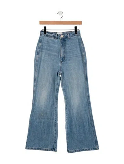 Pre-owned Doen High-rise Flared Jeans In Blue