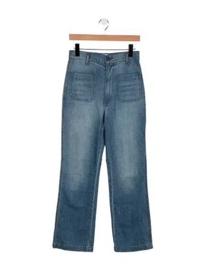 Pre-owned Doen High-rise Flared Jeans In Blue