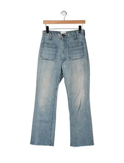 Pre-owned Doen High-rise Flared Jeans In Blue
