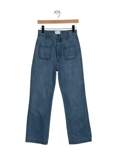 Pre-owned Doen High-rise Flared Jeans In Blue