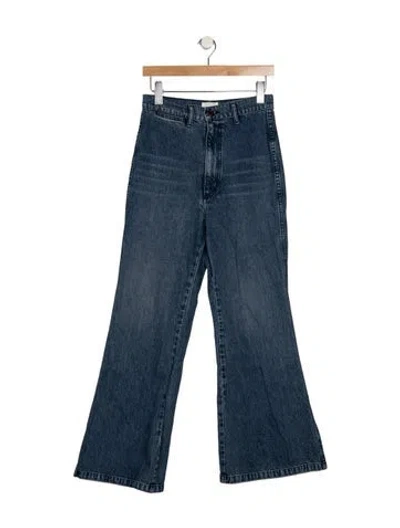 Pre-owned Doen High-rise Flared Jeans In Blue