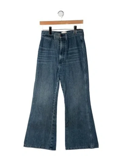 Pre-owned Doen High-rise Flared Jeans In Blue