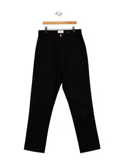 Pre-owned Doen High-rise Straight Leg Jeans In Black